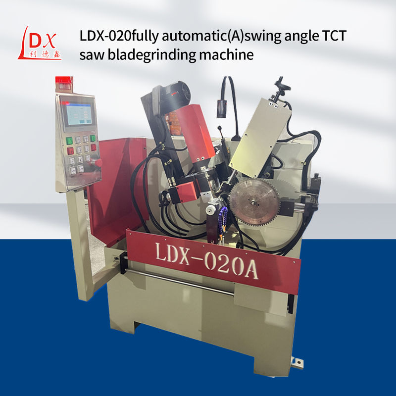 LDX-020A เครื่องตัดไม้อัตโนมัติ ใบเลื่อยด้านหน้าและด้านหลัง มุมบด โรงงานขายตรง